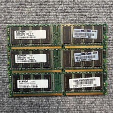 3x 256MB -  VINTAGE SD-RAM ELPIDA PC3200U 3033 picture