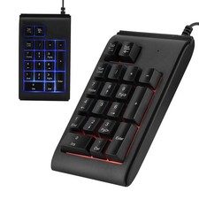 19 Key USB Wired Numeric Keypad 3 Color LED Backlit Number Pad PC Laptop picture
