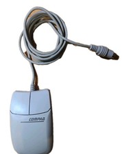 Vintage Compaq MUS2J Mechanical Ball Mouse PS/2 Two Button Retro Beige  picture
