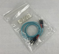 1M SC-SC MM DUP Aqua 10 Gig 50 um Fiber Patch Cable Lot of 4 picture