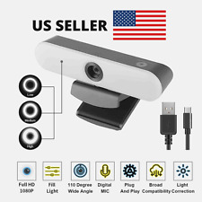 Built-In LED Light FULL HD 1080p Webcam Plug N Play USB for Streaming Gaming  picture