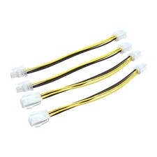 4 Pack 8Inch 4Pin ATX CPU Power Adapter Cable, 12V Motherboard Power Extensio... picture