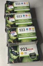 Genuine HP 4pk 933 Ink Cartridges EXP Cyan, Magenta Yellow DEC 2023 1 Extra YLLW picture