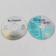 Lot Of 2 Cookbooks on CD Key Gourmet 1994 & World's Largest Cookbook 1999 picture
