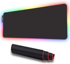 LUXCOMS RGB Soft Gaming Mouse Pad Large Oversized Glowing Led Extended Mousepad picture