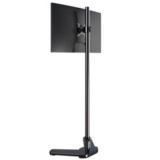 Single Tall Monitor Mount, Extra Long Computer Stand with 47 inch Pole, Floor picture