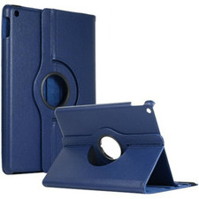 Leather Flip Rotating Portfolio Stand Case DARK BLUE for iPad 5/iPad 6 9.7
