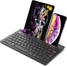 Wireless Bluetooth Rechargeable Slim Compact Multi Device Phone Tablet Keyboard picture