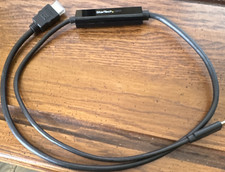 StarTech.com CDP2HDMM1MB USB-C to HDMI Adapter Cable 1 ft Black Portable picture