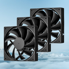 3Pack Black 120mm PC Case Fans High Airflow Low-Noise High Performance Fan Speed picture