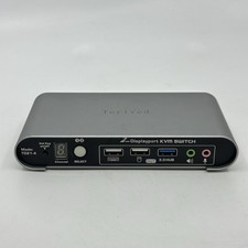 Terived 4 Port 2 DP Monitors USB 3.0 Automatic KVM Switch 4 Computers picture