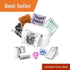 Memoking Mini Sticker Printer White picture