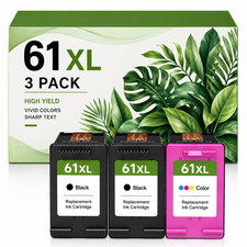 3PK 61XL Ink Cartridge Replacement for HP Envy 4635 3436  DeskJet 1017 2514 2546 picture