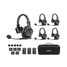 SYNCO XTALK X5 Wireless Intercom Headset System, 2.4GHz Full Duplex Group Tal... picture