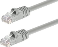 Cat6 patch rj45-rj45 24awg stranded 568b gray 1ft (Lot Of 10) picture