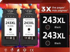 NEW 2 Pack Compatible Ink Cartridge Replacement for Canon PG-243XL Black High picture