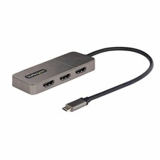 StarTech MST14CD123HD 3-Port USB-C Multi-Monitor Adapter - Space Gray picture