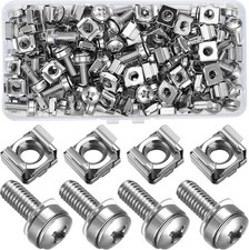 110 Pcs/55 Set Rack Mount Screws and Cage Nuts for Server Cabinet Cage Nuts & Mo picture