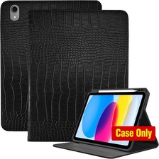 Case for iPad 11th Generation 11 Inch, Pencil Holder, Crocodile Retro Design picture