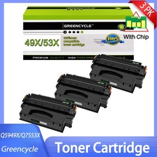 3PK Q7553X 53X Black Toner Cartridge For HP LaserJet M2727nf MFP P2015dn P2015x picture