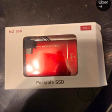 Portable External SSD M.2 USB-C Red, Supports SSD (Solid State Drive) picture