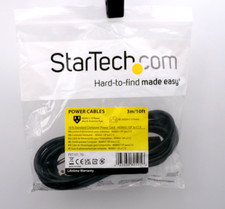 StarTech PXT101_10 10ft Computer Monitor Power Cord NEMA 5-15P to C13 New picture