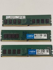 Lot Of 3x 8GB PC4-2133 DDR4 Desktop RAM Samsung Crucial picture