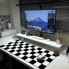 Black and White Checkered Mouse Pad Extended Large Gaming Mousepad XL Big Lon... picture