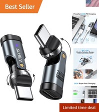 USB C Adapter [2-Pack], PD 240W USB C 90 Degree Adapter, USB Type C Right Angle picture