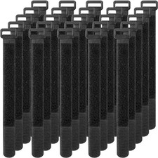 25 Pack 12 Inch Reusable Fastening Cable Straps Hook and Loop Cinch Cable Ties picture