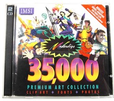 Masterclips 35000 Premium Image Collection 2-CD-ROM Windows 1996 IMSI Vintage Ar picture