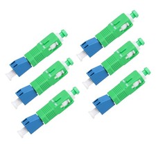 6PCS Single Mode SC APC Male to LC UPC Female Hybrid Optical Fiber Adapter SM picture