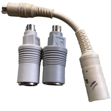 AT 5-Pin DIN Female to PS/2 Male Keyboard Adapter PC Computer Lot 3 Vintage  picture
