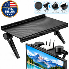 Monitor Shelf Stand Desk Storage Rack TV Router Set Top Box Phone Holder Storage picture