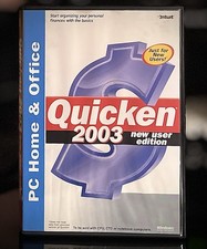 Intuit Quicken 2003 New User Edition Software CD-ROM WINDOWS 95 98 XP in Case picture