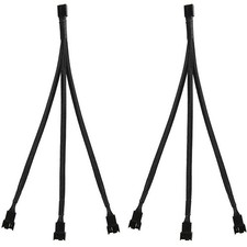 2 Pack 3 Way 4 Pin PWM Fan Splitter Cable, PC Extension Cable picture