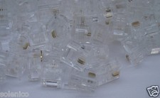 1000 Durable 2 Pin RJ11 RJ-11 6P2C Modular Plug Telephone Phone Connector CLEAR picture