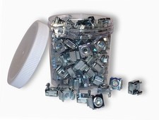 Zinc 1032 Cage Nuts 100 Pack USA Made Server Rack Mount Hardware picture