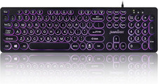 PERIBOARD-317R Wired Backlit USB Keyboard - Big Print Letter - Tri-Color picture