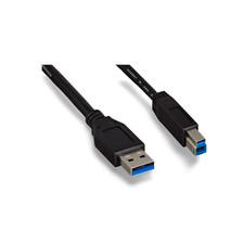3ft USB 3.0 SuperSpeed Type A to Type B Cable - Black picture