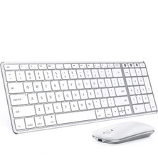 Seenda Bluetooth Keyboard And Mouse Combo For Mac, MacBook Pro/Air, IPad, WHT/SL picture