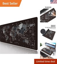 World Map Large Gaming Mouse Pad Extended XXL900x400X3MM Mouse Mat Long Desk ... picture