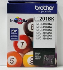 New Genuine Brother LC201 Black Ink Cartridges MFC-J460DW picture