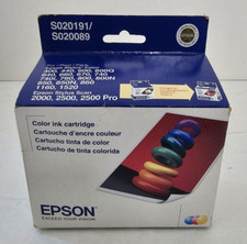 Genuine Epson Color Printer Ink Cartridge S020191 / S020089 Stylus Scan NEW picture