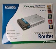 Four-Port D-Link Ethernet Broadband Router (DI-704P) Switch + Print Server picture