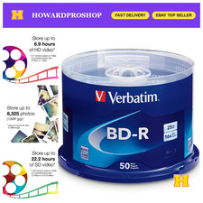 25GB 16X Blu-ray BD-R Blank Discs - Recordable Single Layer - 50 Pack picture