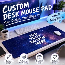 Custom Large Mouse Pad, Logo Photo Customization, Large Desk Mat with Non-Slip picture