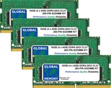 16GB (4 x 4GB) DDR4 2933MHz PC4-23400 260-PIN SODIMM MEMORY RAM KIT FOR LAPTOPS picture