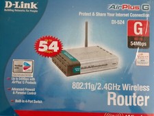 D-Link DI-524 Wireless G Broadband Cable WiFi Router G54 - New/Sealed picture