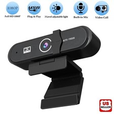 2K HD Web Camera with Microphone Ring Light Autofocus Pro Computer Gaming Webcam picture